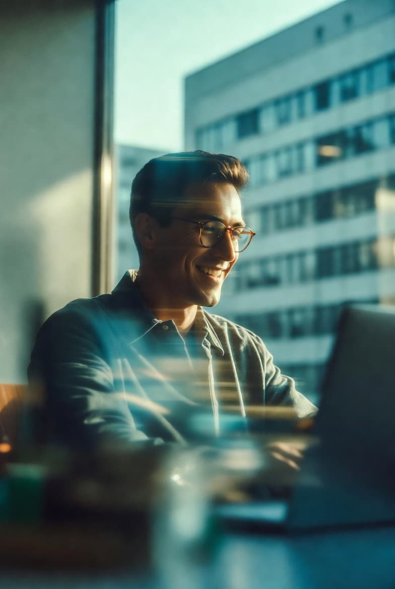 Ejecutivo usando ClickBalance ERP