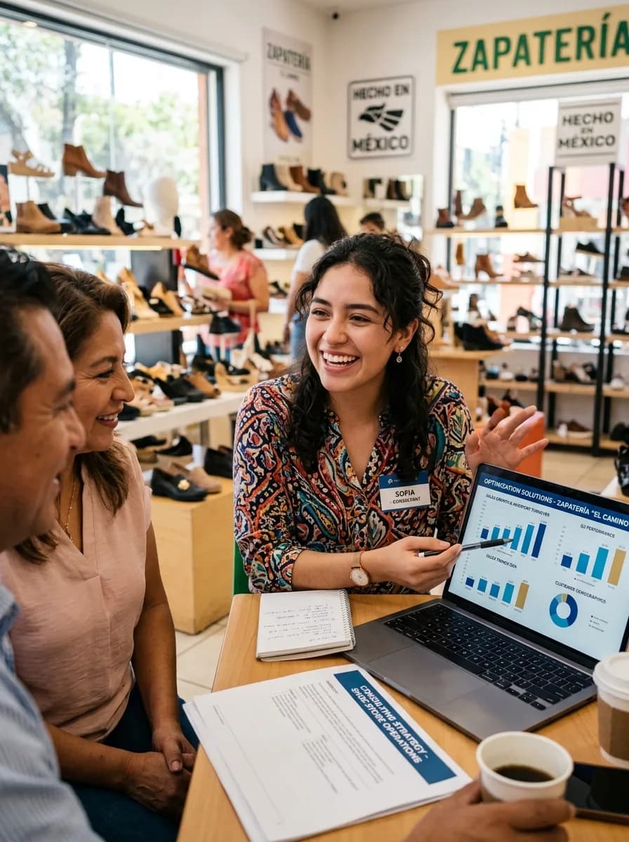 Consultores de negocios con ERP en la nube